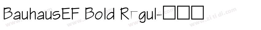 BauhausEF Bold Regul字体转换